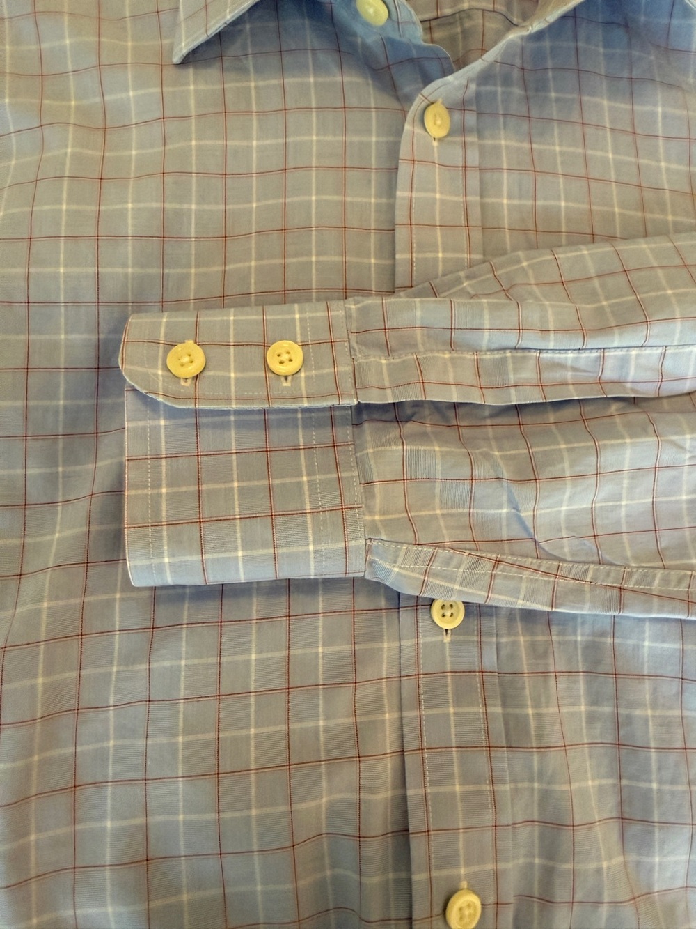 Charles Tyrwhitt Blue Windowpane Dress Shirt 15.5 - Picture 6 of 10